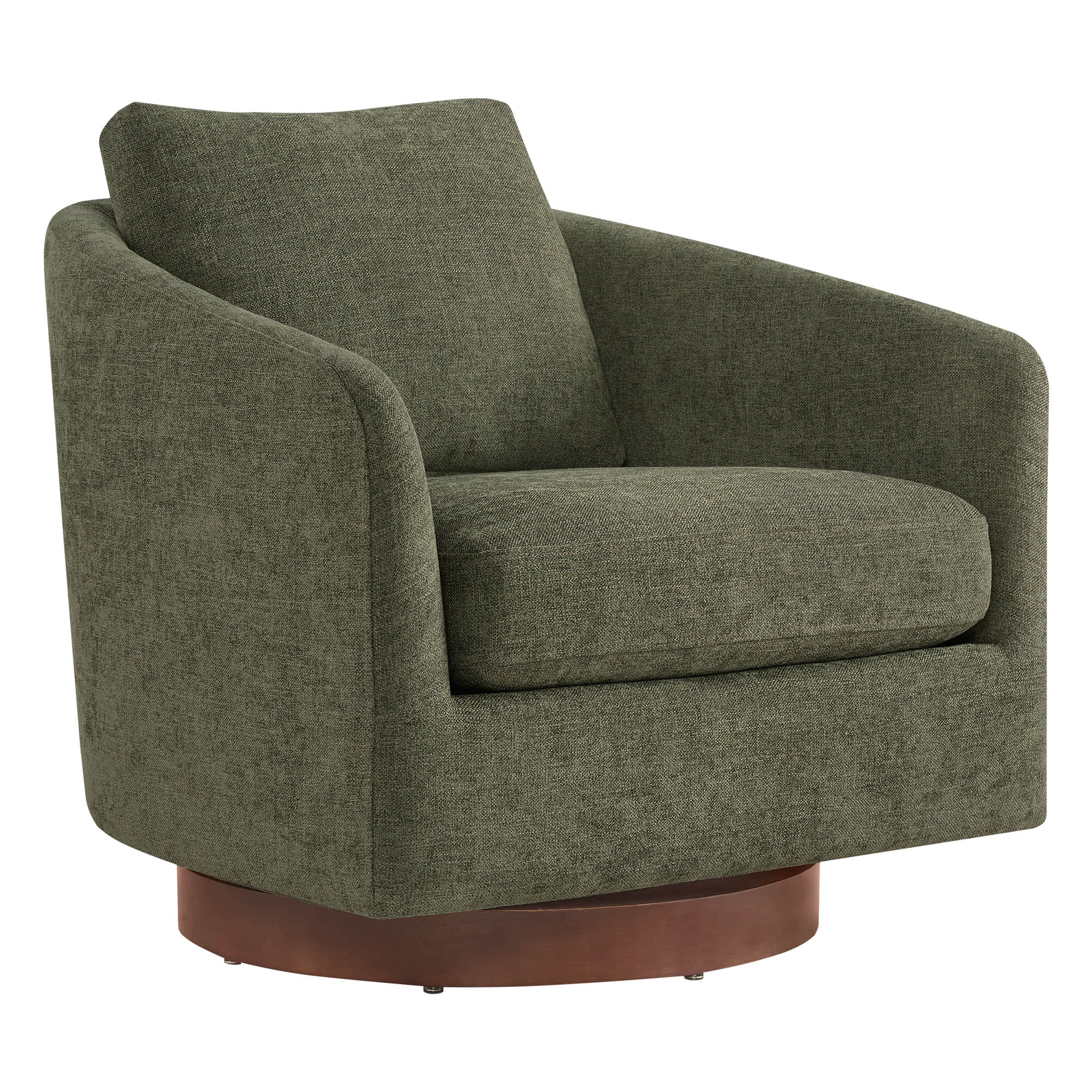 Wren Modern Swivel Accent Chair with Back Cushion - Image 7