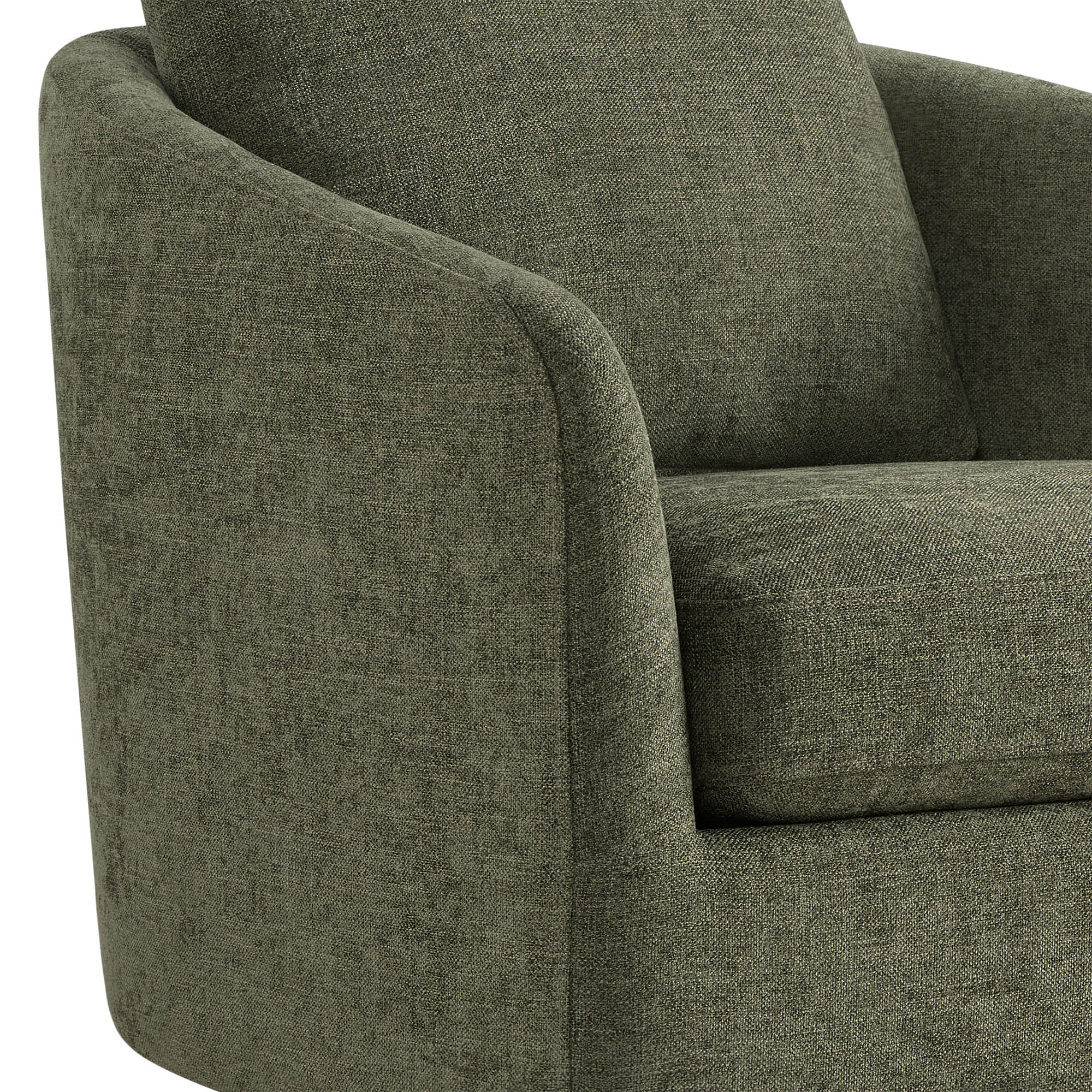 Wren Modern Swivel Accent Chair with Back Cushion - Image 9