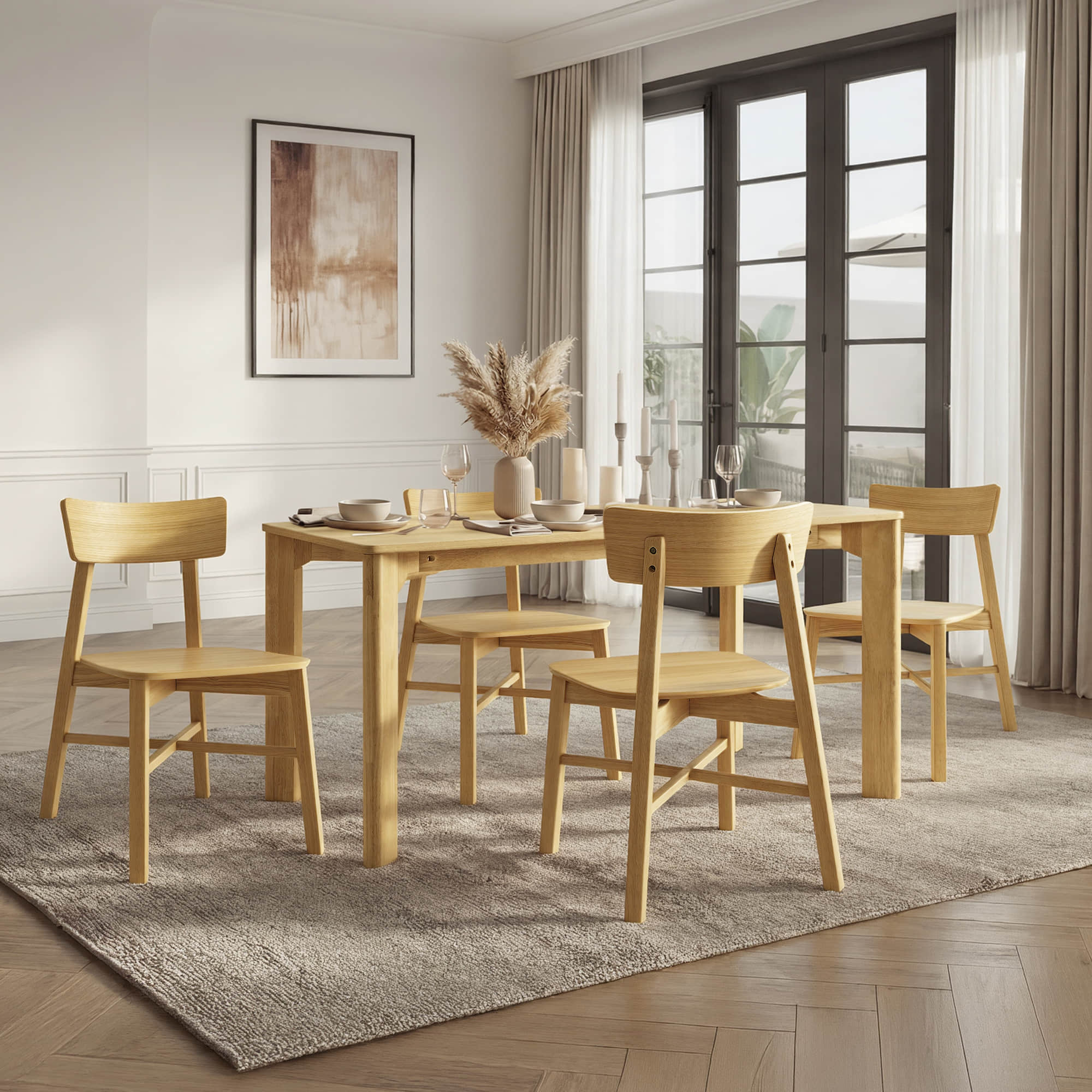 Wyatt Minimalist Wood Dining Chair - Image 26