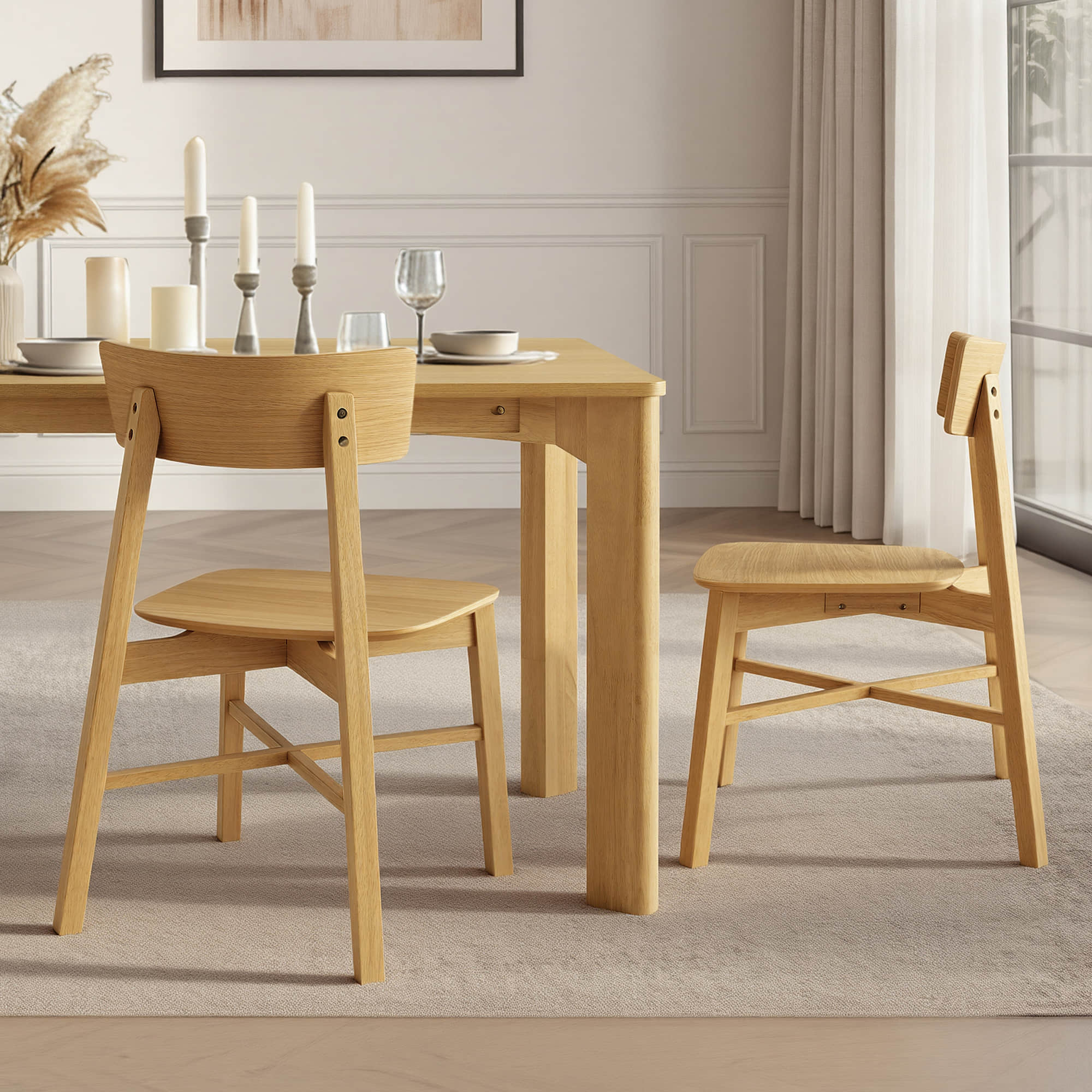 Wyatt Minimalist Wood Dining Chair - Image 3