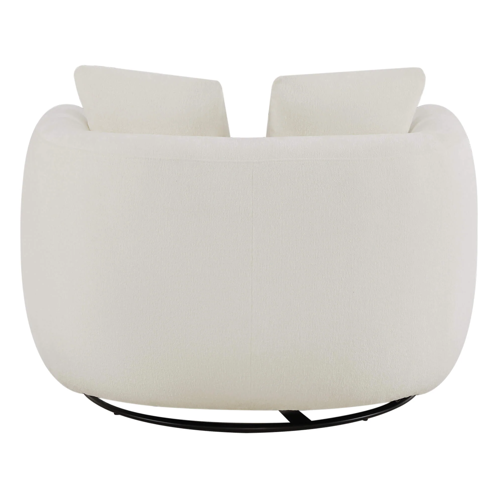 Zenith Round Soft-Touch Swivel 1.5 Seater Armchair - Image 12